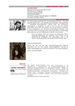 Ein Glaserl Wein und den newsletter FEBRUAR