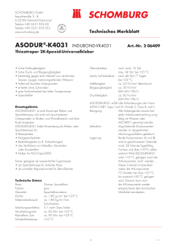 ASODUR®-K4031 INDUBOND-VK4031 Technisches Merkblatt