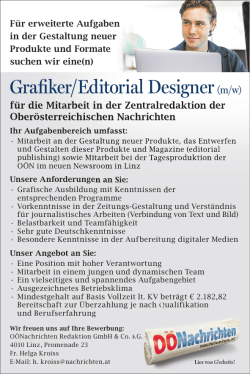Grafiker/Editorial Designer