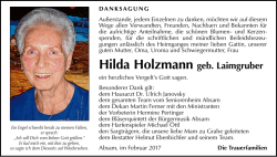 Hilda Holzmann geb. Laimgruber