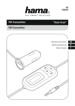 “Auto-Scan” FM Transmitter FM-Transmitter
