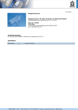 Reagenzreservoir - BRAND GMBH + CO KG