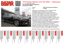 VW Passat Alltrack 2.0l TDI DSG - Verbrauch: 5.2 l/100km