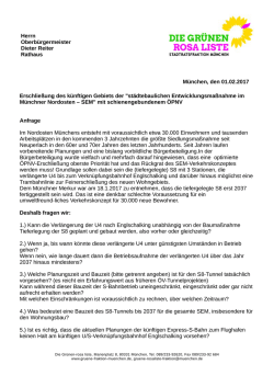 Herrn Oberb&uuml;rgermeister Dieter Reiter Rathaus