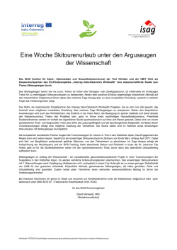 Eine Woche Skitourenurlaub unter den Argusaugen der