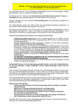 Haftungsbedingungen f&uuml;r Einzelteinehmer