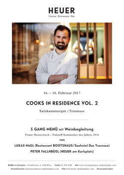 5 GANG MENÜ mit Weinbegleitung