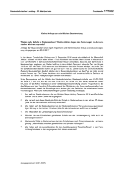 Drucksachen allgemein - Nieders&auml;chsischer Landtag