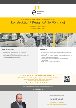 Konstruktion / Design CATIA V5 (m/w)