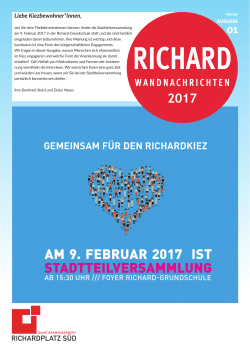 Ausgabe 01 - Februar 2017 - Quartiersmanagement Richardplatz Süd