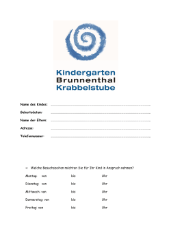 Name des Kindes - Kindergarten Brunnenthal