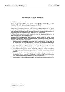 Drucksachen allgemein - Nieders&auml;chsischer Landtag