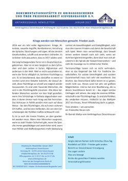 Aktueller Newsletter - Antikriegshaus Sievershausen