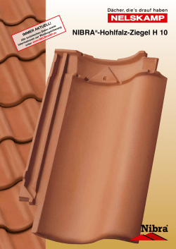 NIBRA&reg;-Hohlfalz-Ziegel H 10 - Ilme-Dach