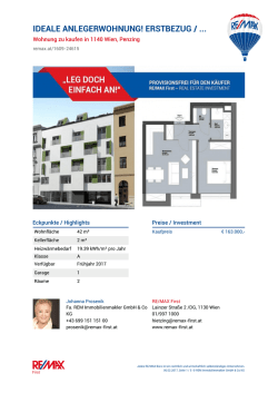IDEALE ANLEGERWOHNUNG! ERSTBEZUG