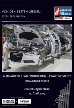 ALP Fragebogen 2017 - Automotive Lean Production