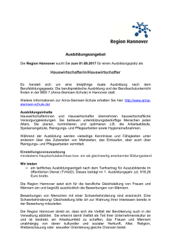 Hauswirtschafterin/Hauswirtschafter Ihre