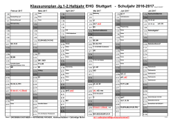 Klausurenplan Jg.1-2.Halbjahr EHG Stuttgart - Schuljahr 2016-2017