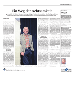 Ein Weg der Achtsamkeit - Schweizerischer Katholischer Presseverein