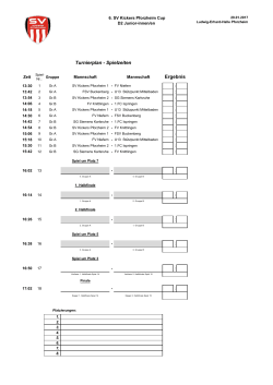 Spielplan D2-Jugend - SV Kickers Pforzheim