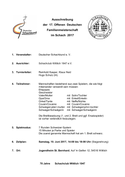 Ausschreibung - Deutscher Schachbund