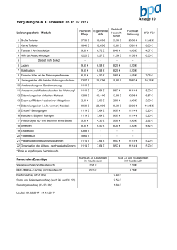 Anlage 10 Vergütung SGB XI ambulant Übersicht Excel 010217