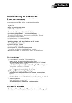 Grundsicherung im Alter und bei Erwerbsminderung