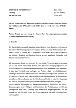 Einf&uuml;hrung einer Wettb&uuml;rosteuer