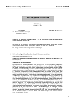 Drucksachen allgemein - Nieders&auml;chsischer Landtag