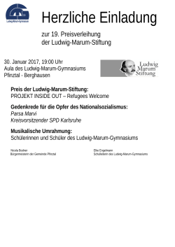 Einladung Preisverleihung LMS 2017  - Ludwig