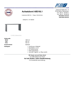 Aufsatzbord AB316L1 - Rauschenbach-Shop