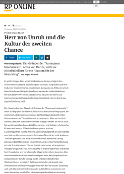 Herr von Unruh und die Kultur der zweiten Chance