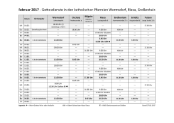 Gottesdienste im Februar >> mehr