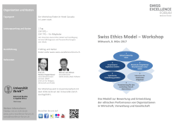 Swiss Ethics Model − Workshop