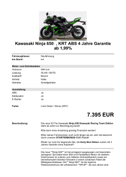 Detailansicht Kawasaki Ninja 650 €,€KRT ABS 4 Jahre