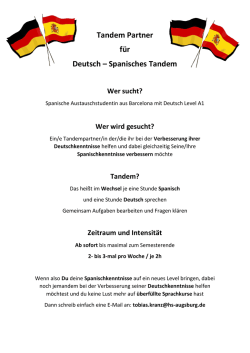 eine/n Tandempartner/in
