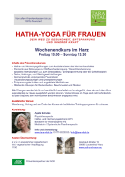 hatha-yoga f&uuml;r frauen - TARA