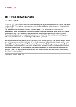 DiIT wird schweizerisch