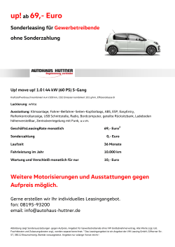up!ab 69,- Euro - Autohaus Huttner