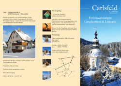 Flyer herunterladen - Ferienwohnung Carlsfeld