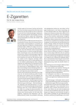 E-Zigaretten - Swiss Medical Forum