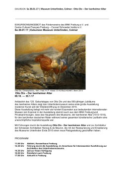 EXKURSION Sa 28.01.17 | Museum Unterlinden, Colmar: Otto Dix