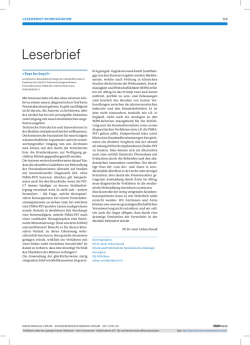 Leserbrief - Swiss Medical Forum