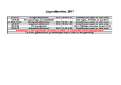 Jugendtermine 2017 - ASV