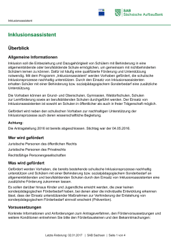 Inklusionsassistent - Sächsische Aufbaubank