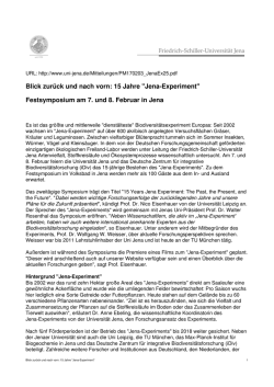 Jena-Experiment - Friedrich-Schiller