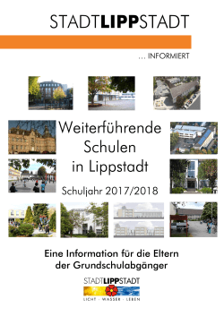 Broschüre `Die weiterführenden Schulen in Lippstadt