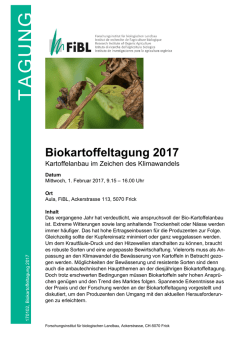 FiBL Kursausschreibung