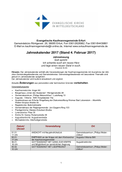 Jahreskalender 2017