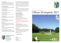 Offene Wettspiele 2017 - Westfälischer Golf
